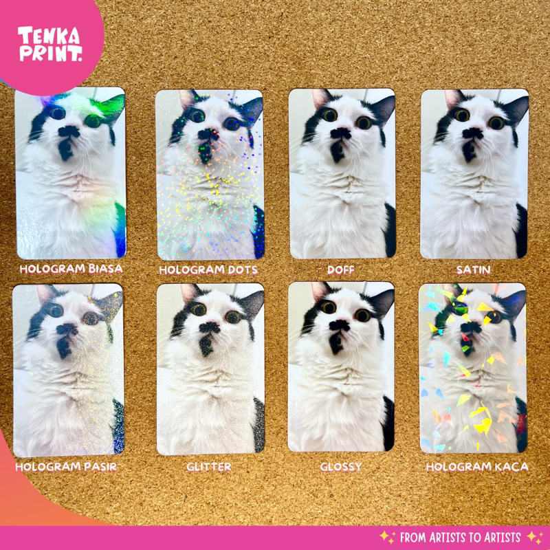 

(PER 9PCS) Photocard Laminasi Glitter/Hologram/Doff/Glossy