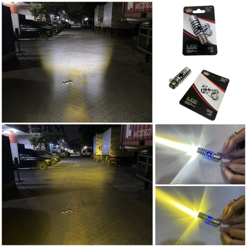 Lampu Led Motor H4 Laser H6 Metic Bebek Skutik Laser Senja PNP
