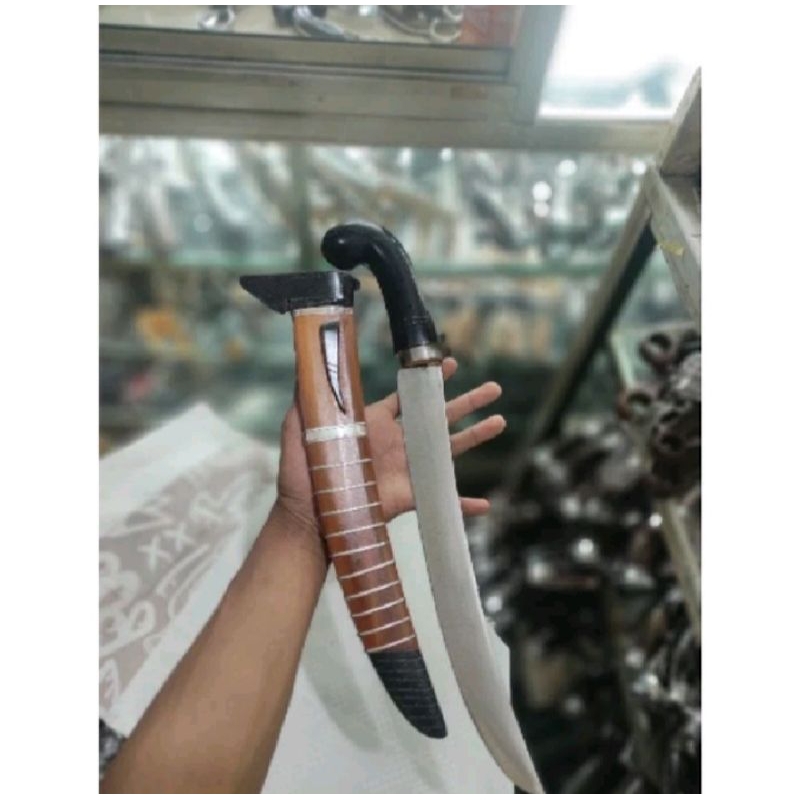 Baja per asli pisau Zambia serbaguna panjang total 44cm