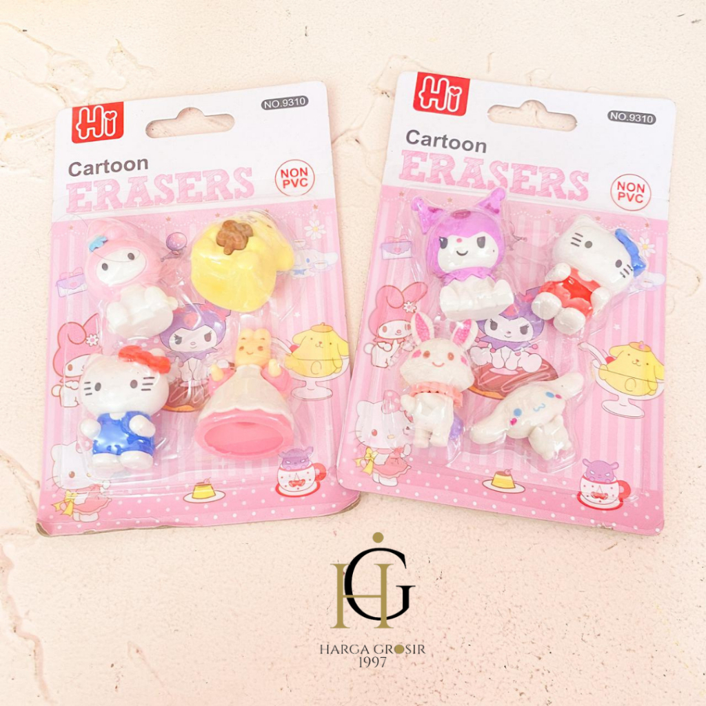 

PENGHAPUS PAPAN SANRIO 1 SET ISI 4 PCS ERASER HAPUSAN LUCU IMUT KADO UNIK BISA COD