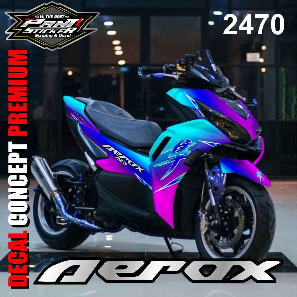 Decal Sticker Variasi Fullbody All New Aerox 155 Connected - Dekal Stiker Aerox New Decal Stiker Mot