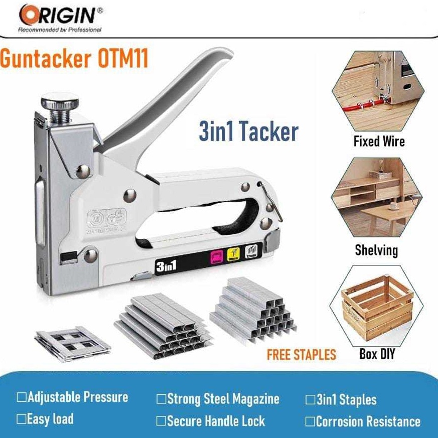 

Guntacker 3in1 OTM 11 Stapler Tembak Kayu 1 SET Gun Tacker 3 in 1 KODE J2H9