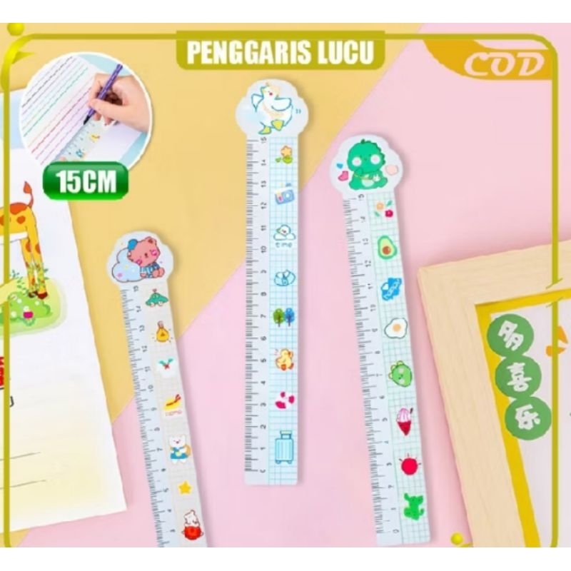 

Penggarus lucu / ATK Lucu / Penggaris 15 cm Karakter Lucu