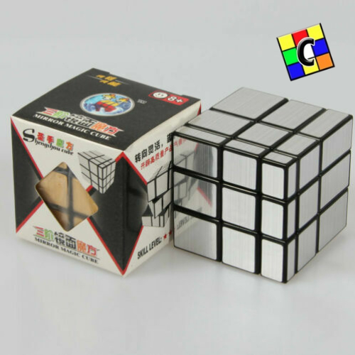 Promo Cube Puzzle 3X3 Mirror Shengshou Legend Silver Blackbase