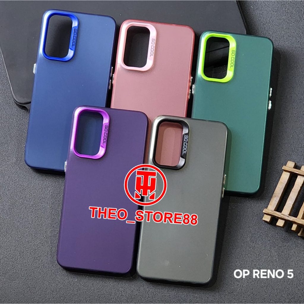 OPPO RENO 5 SOCOOL CASE MACARON CASE IMD HYBRID PLATE HOLOGRAM CASE OPPO RENO 5