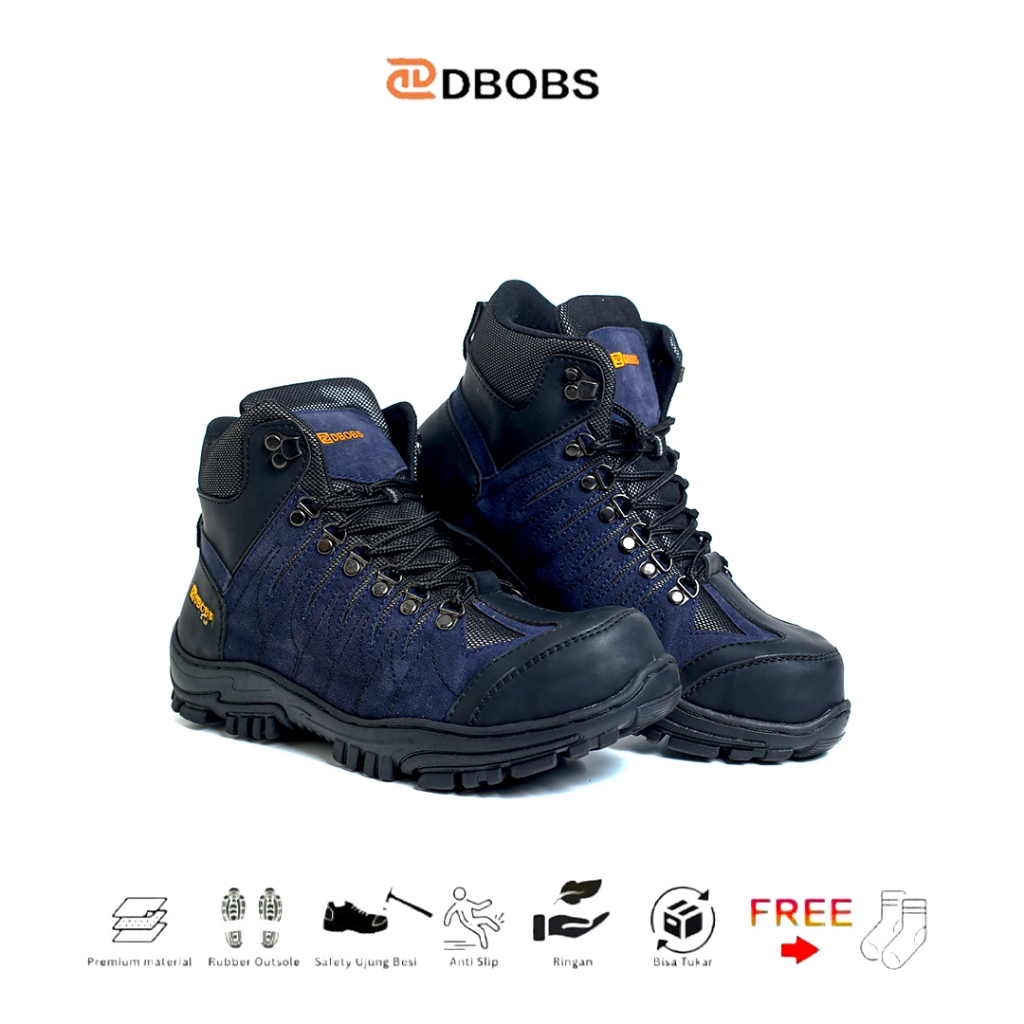 Dbobs Sepatu Safety Boots High Premium Quality Dbobs Clover Tinggi  Nevy Anti Licin comportable and 