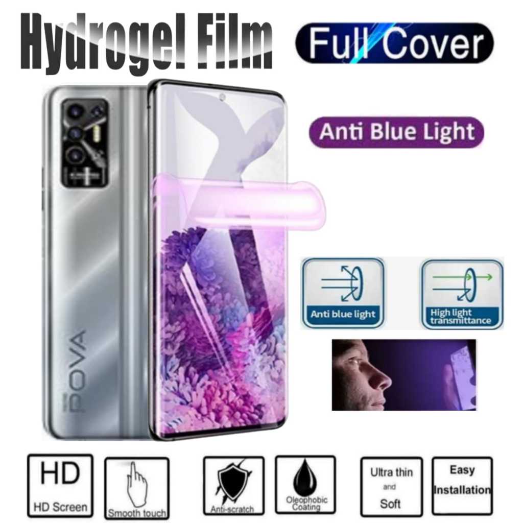 Tecno Pova Pova 2 Anti radiasi Hydrogel jelly blue light clear pelindung layar hp