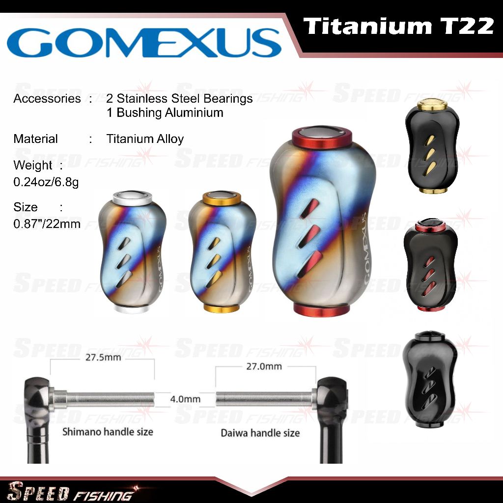 Knob Handle Gomexus T22 Titanium Knob