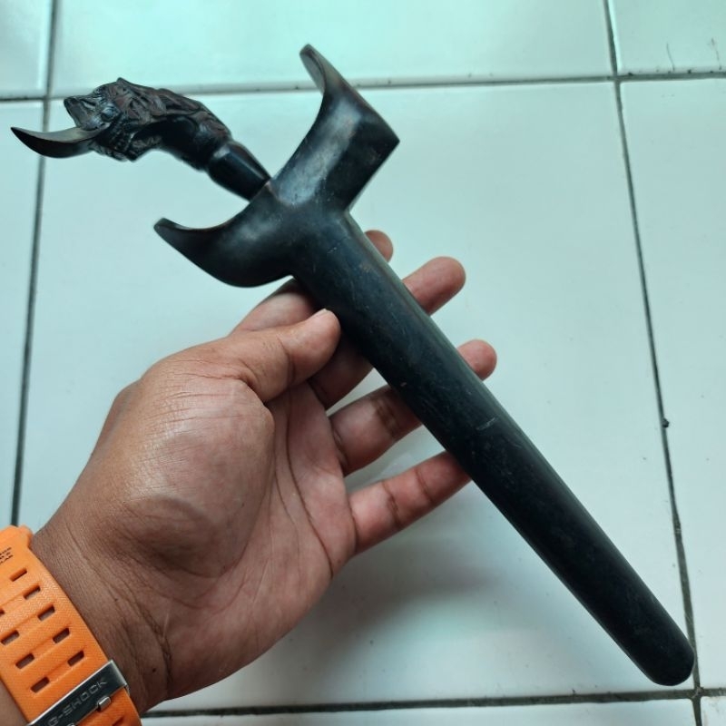 Keris bugis melayu gagang ukir antik / koleksi antik / keris melayu sempono luk 7