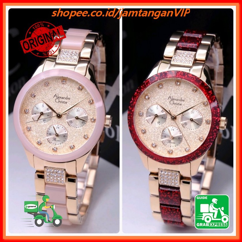 Jam Tangan Wanita Alexandre Christie AC 2A93 - Jam Tangan Alexandre Christie Cewek Rose Gold