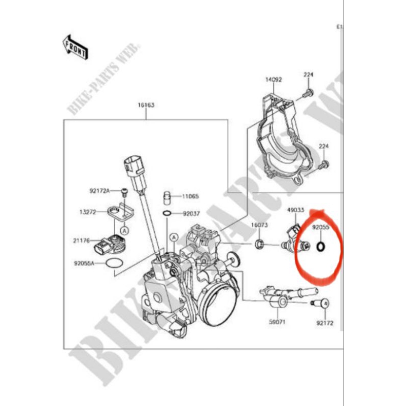 KARET ORING O RING INJEKTOR KAWASAKI KLX250 KLX 250 ORIGINAL