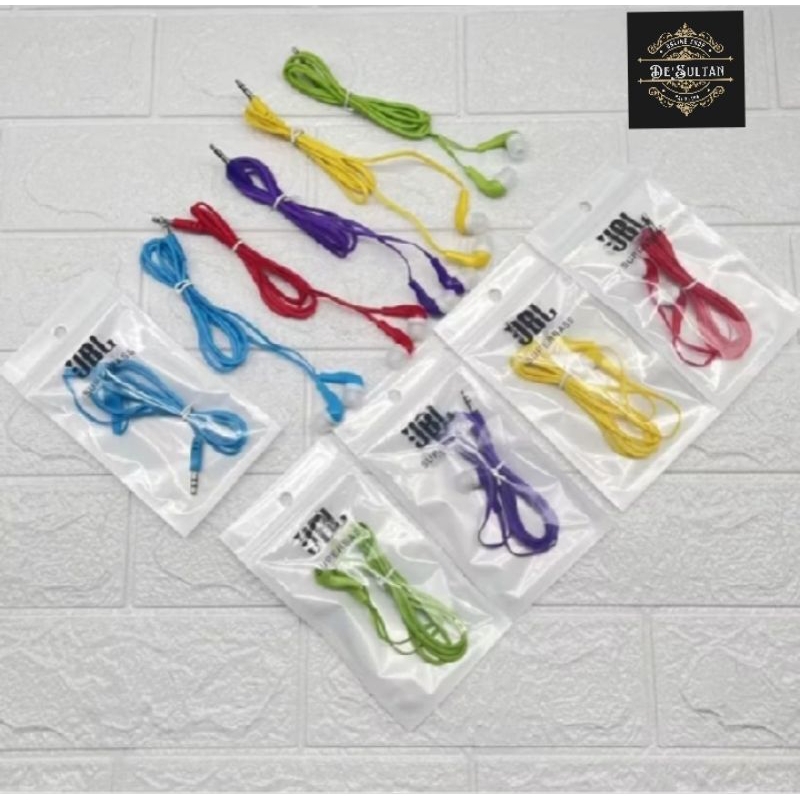 HEADSET JBL + POUCH KEREN  Headset JBL Plastik Non mic Hf Kabel MP3 Music Bass