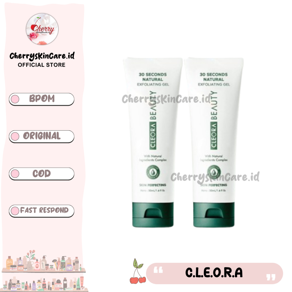 ❣️Cherryskincare.id ❣️ Cleora Beauty 30 Seconds Natural Exfoliating Gel Origininal