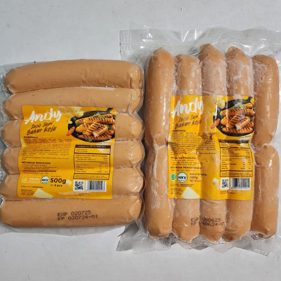

Andy Sosis Bakar Keju Jumbo, Mini, Kemasan 500gr