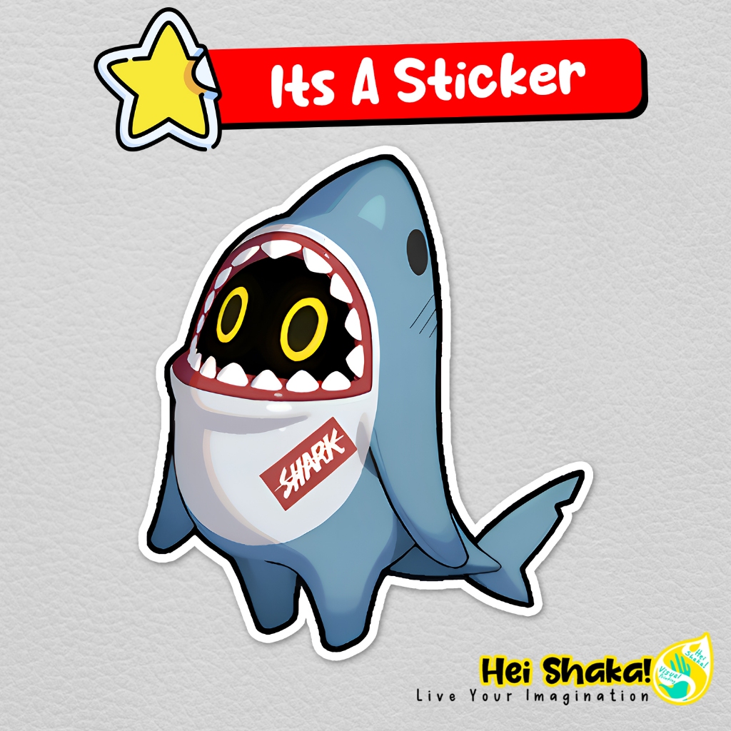 

Stiker ZZZ Zenless Zone Zero Bangboo Shark Sticker Gaming Game Vinyl Anti Air