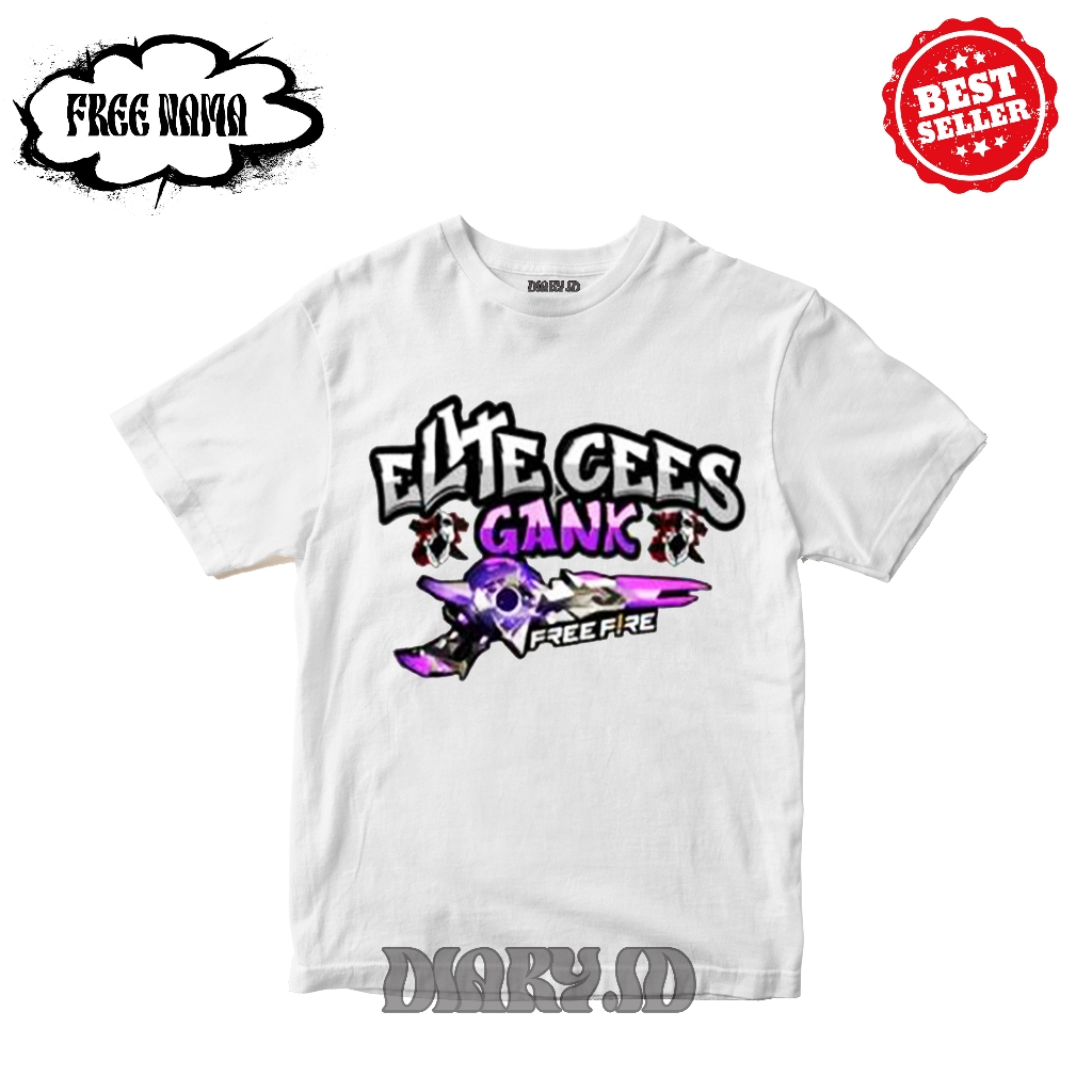 BAJU KAOS ATASAN ANAK FF FREE FIRE ELITE CEES GANK BAHAN KATUN QUALITY