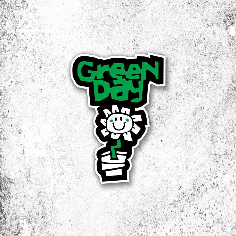 Sticker Band GREEN DAY - Flower