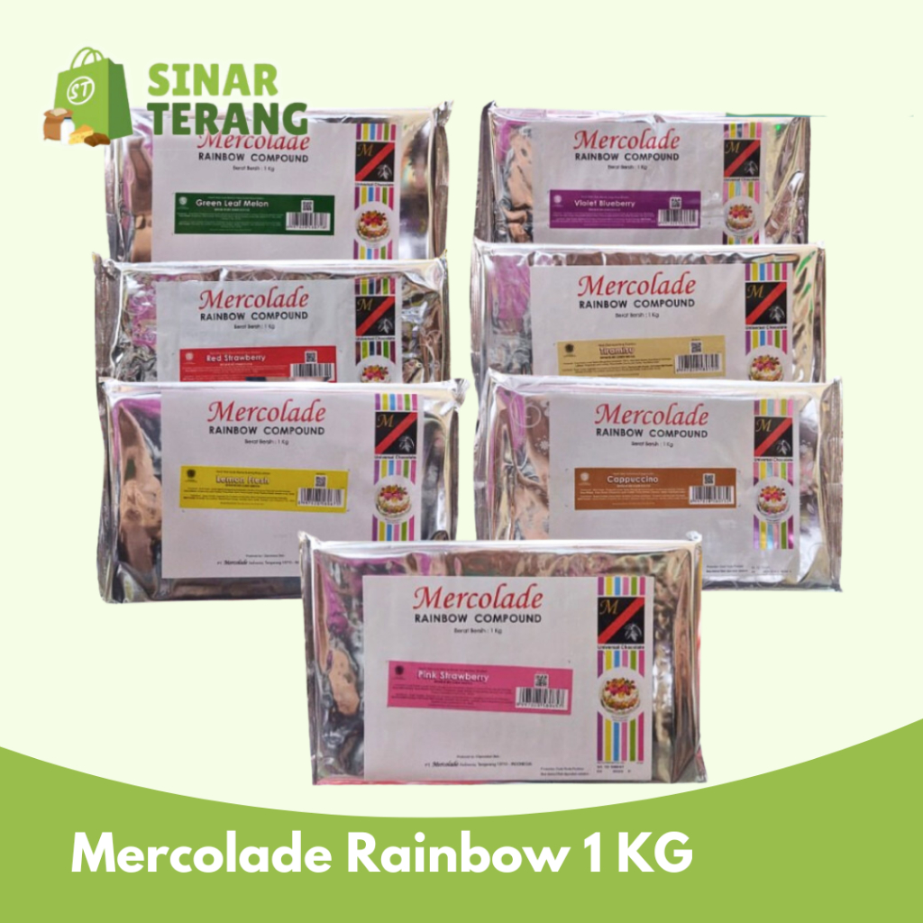 

Coklat Mercolade warna rasa rainbow 1 KG VIA JNE / NINJA / DLL