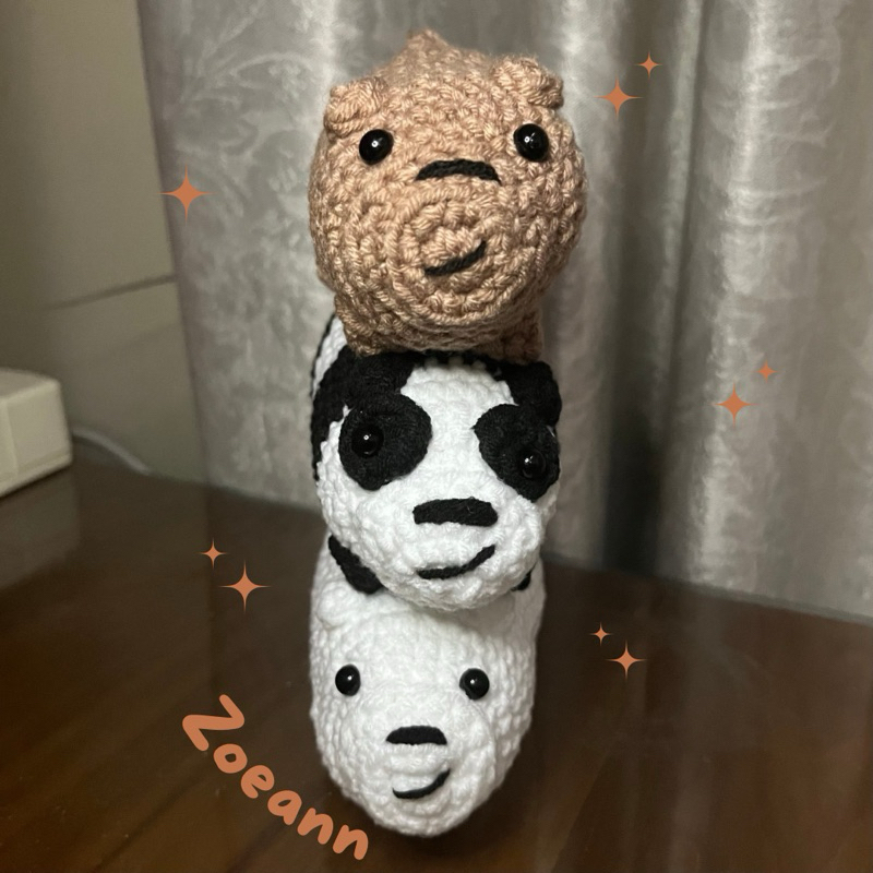 We Bare Bears Amigurumi Crochet | Boneka We Bare Bears