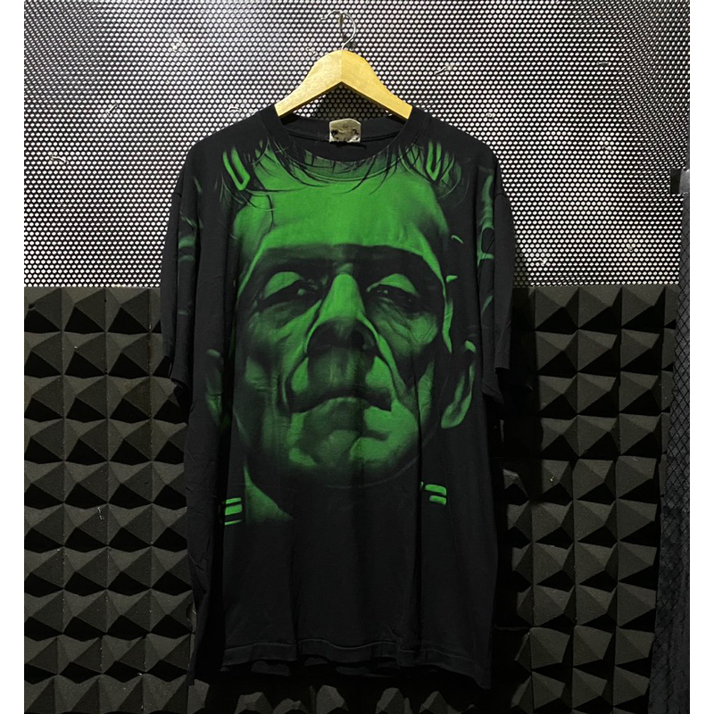 Kaos Movie film Frankenstein rock eagle Vintage 2000an awal Aop over Full print Vtg Kartun Cartoon S