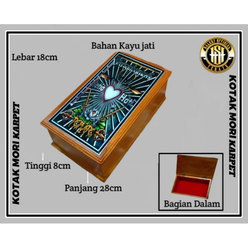 KOTAK MORI KAYU AKRILIK PSHT TERATE KOTAK MORI KARPET PSHT KOTAK MORI SETIA HATI TERATE KOTAK MORI L