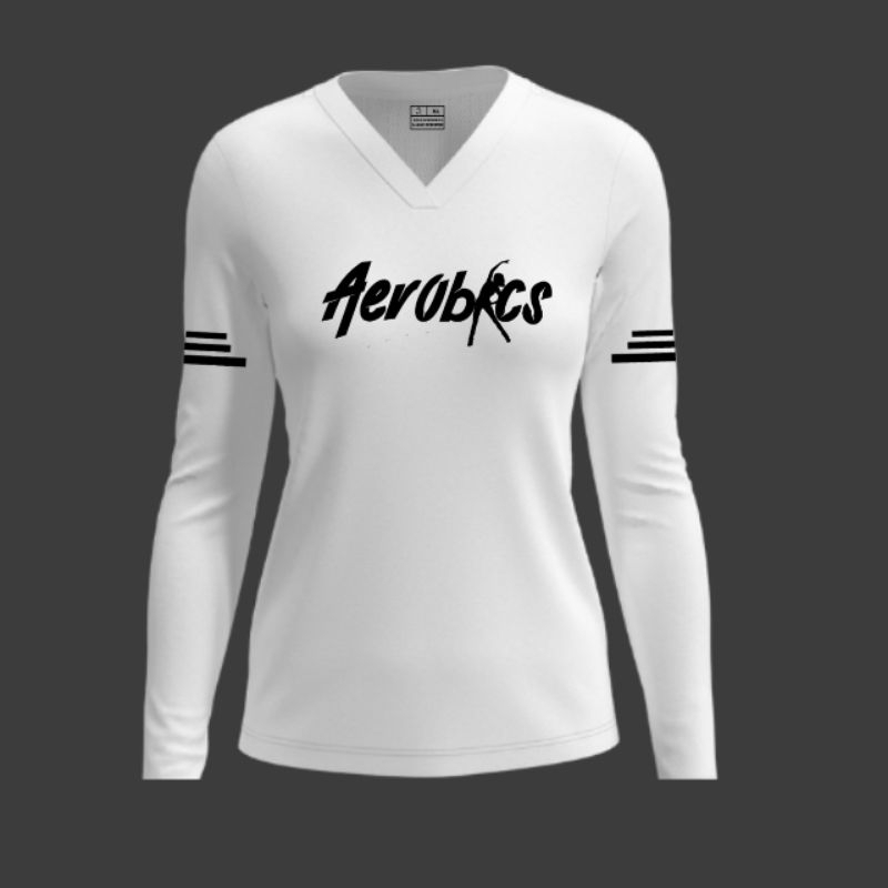 (COD)baju Olahraga Wanita Muslimah Lengan Panjang Baju Senam Aerobik Fitnes Zumba Wanita Muslimah