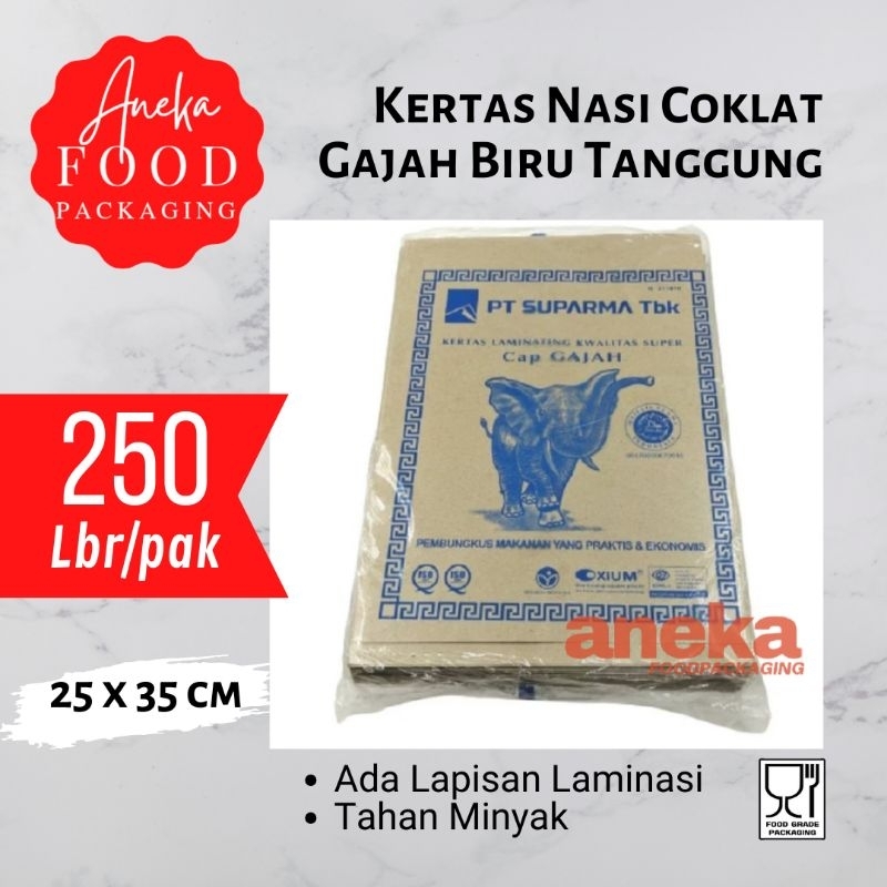 

Kertas bungkus nasi GAJAH BIRU sedang isi 250lembar