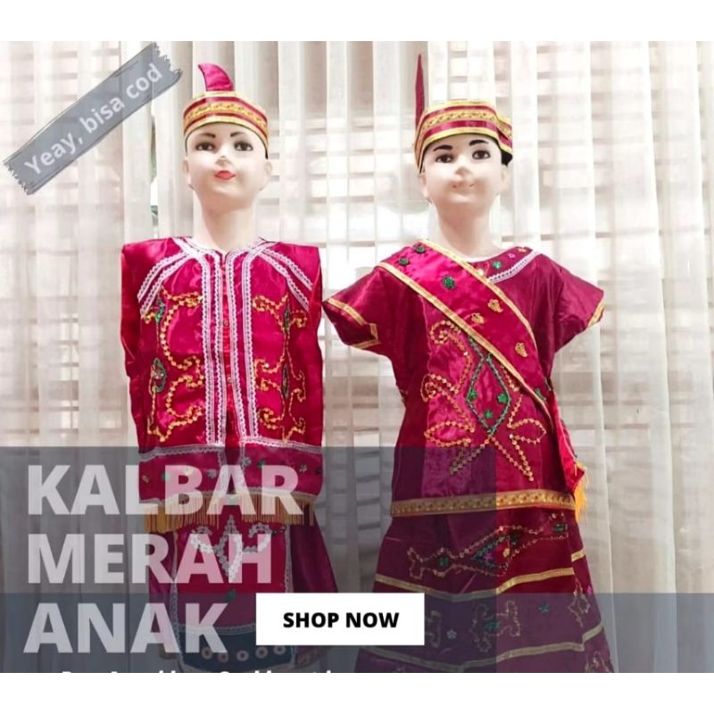 baju adat kalimantan barat anak / Kostum adat modern