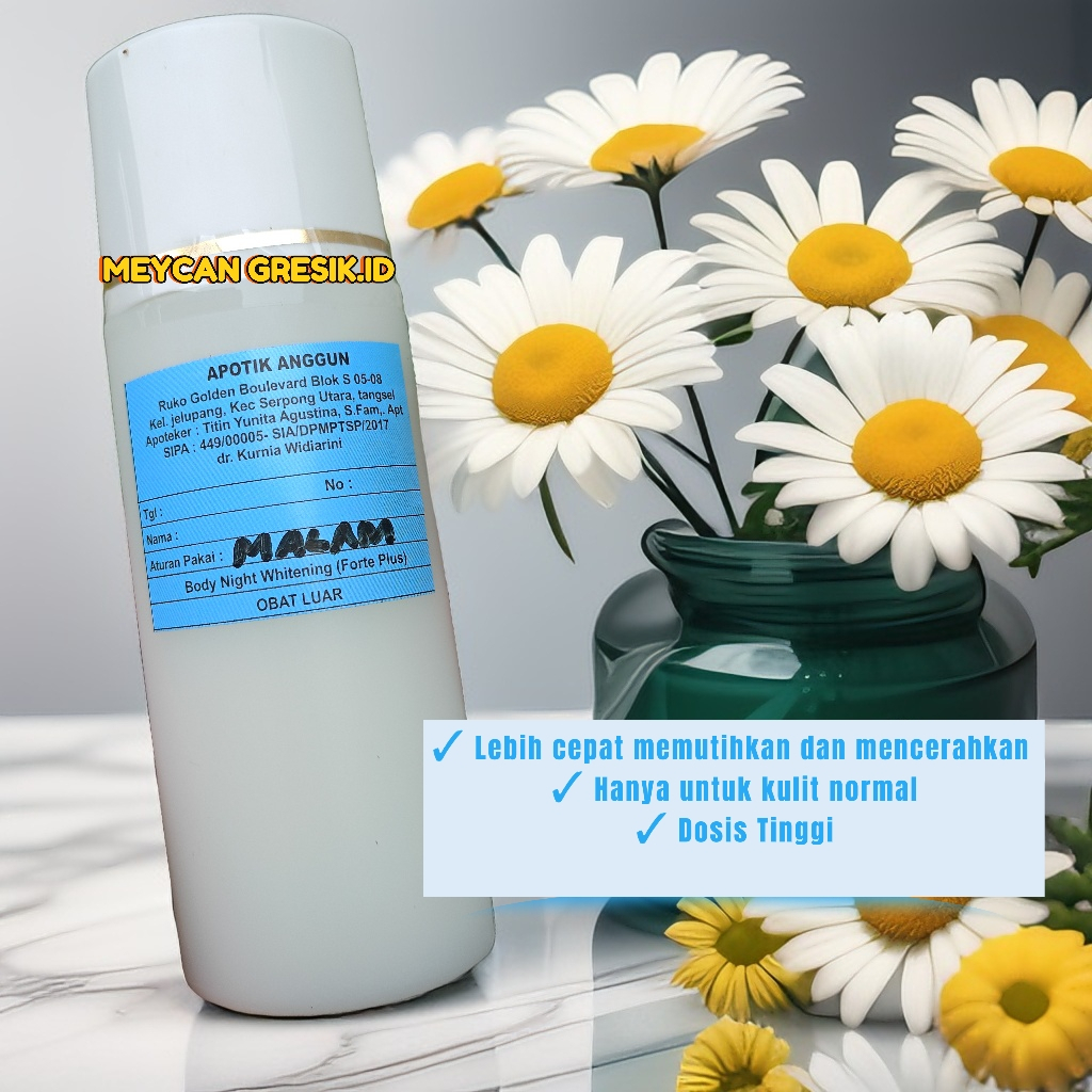 Handbody Malam Forte Plus Pemutih Badan Ampuh / handbody 100g (Label Apotek Anggun)