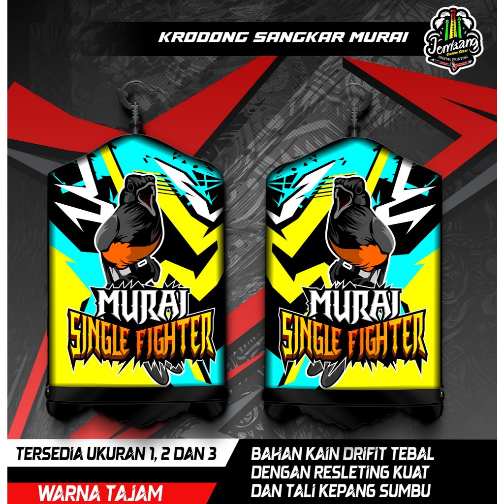 Krodong Krojong Sangkar Burung Murai, Sangkar Bulat Custom, Printing, High Quality, COD