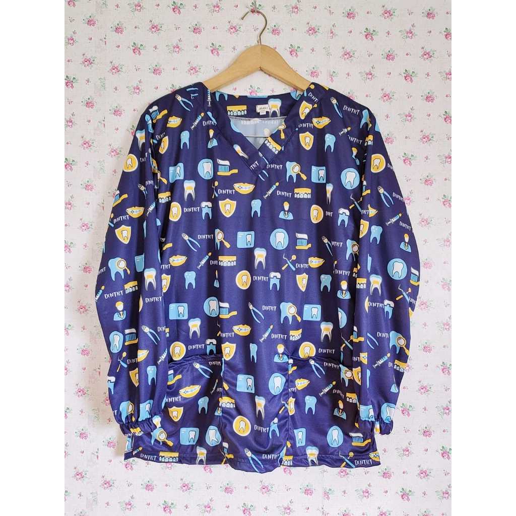 Baju jaga motif / Baju jaga / Baju dokter printing motif Dentist