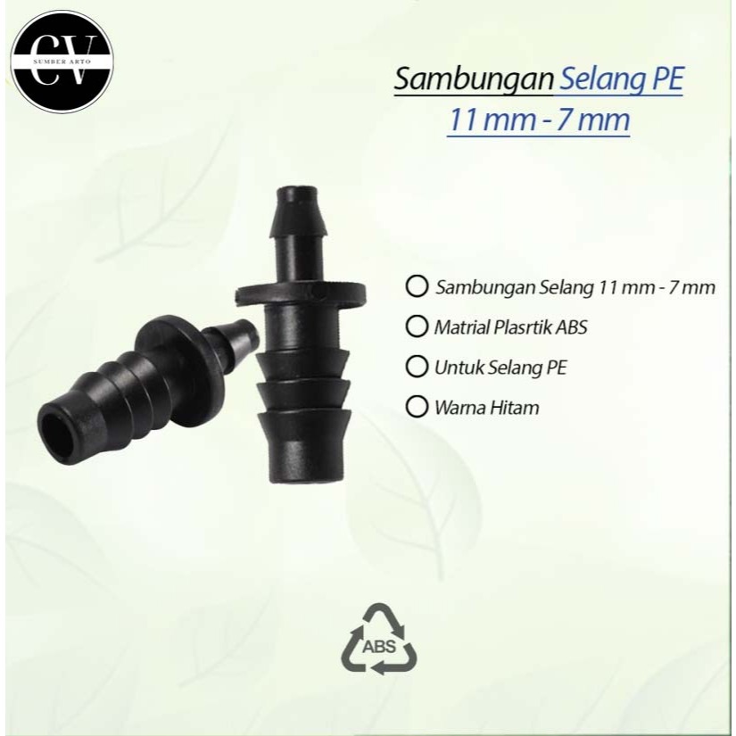Sambungan Selang PE 11 mm - Selang PE 7 mm