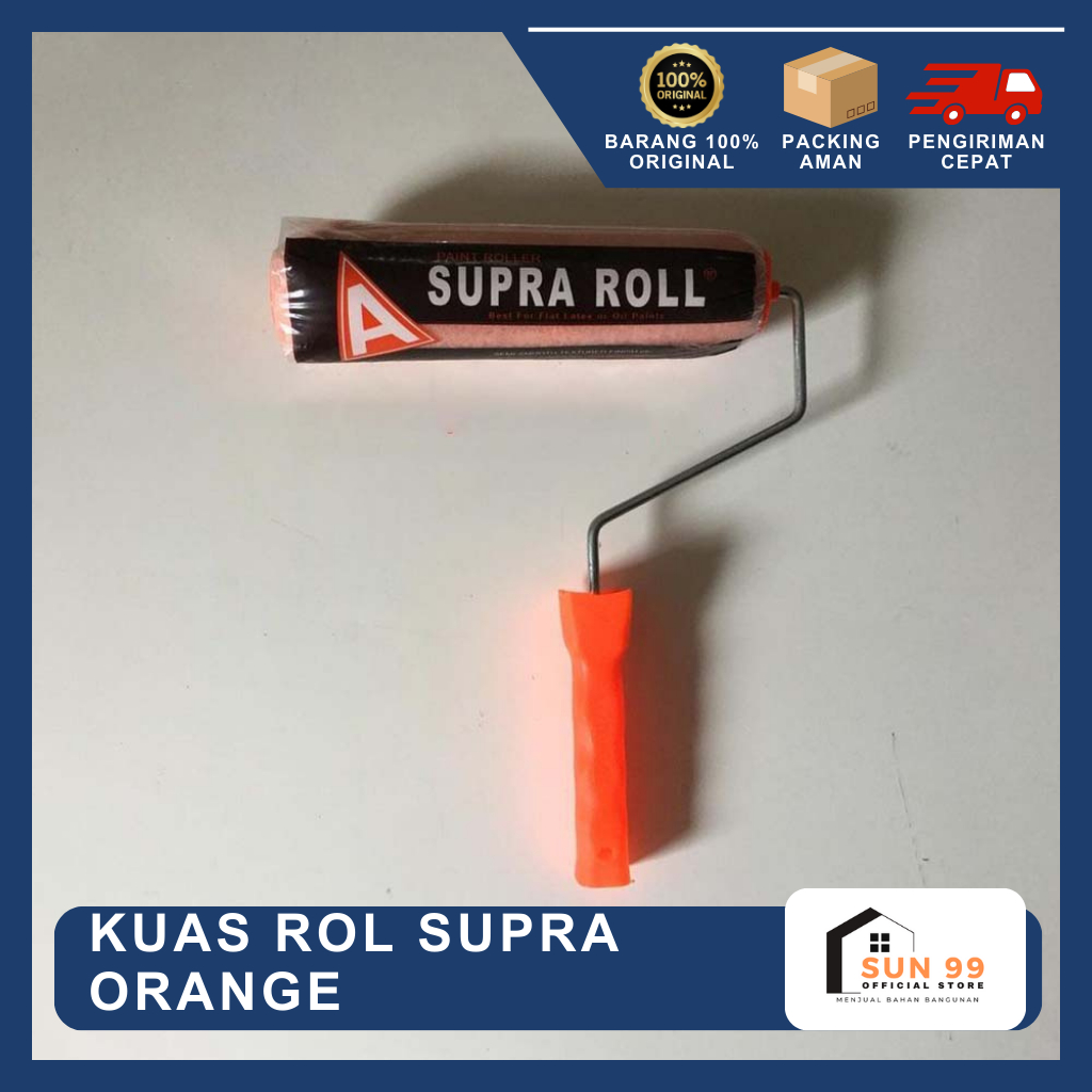 Kuas Rol Cat Tembok SUPRA Orange