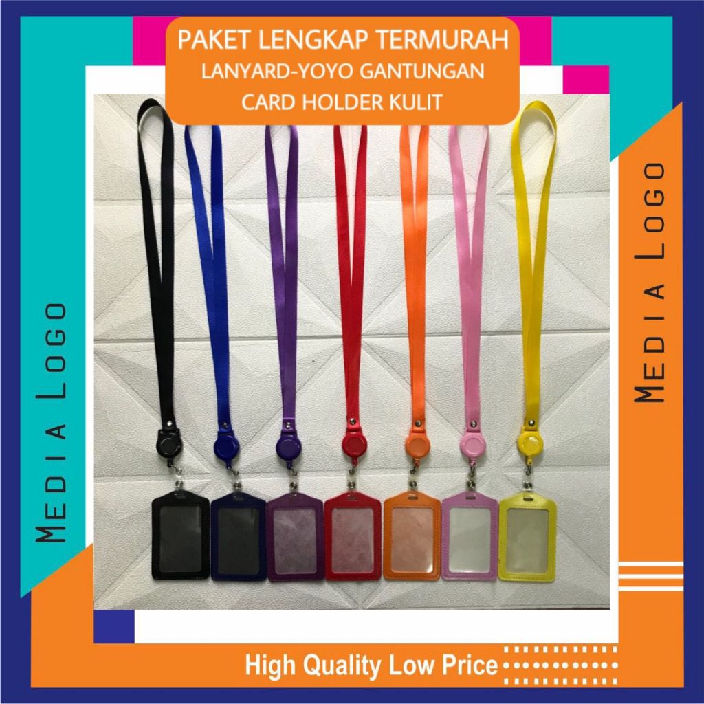 

LANYARD YOYO GANTUNGAN CARD HOLDER KULIT - PAKET EXCLUSIVE TERMURAH