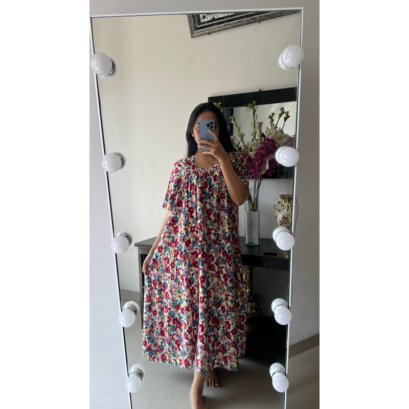 rekomendasi- Daster Zivana Motif kerut dada JUMBO LD 120