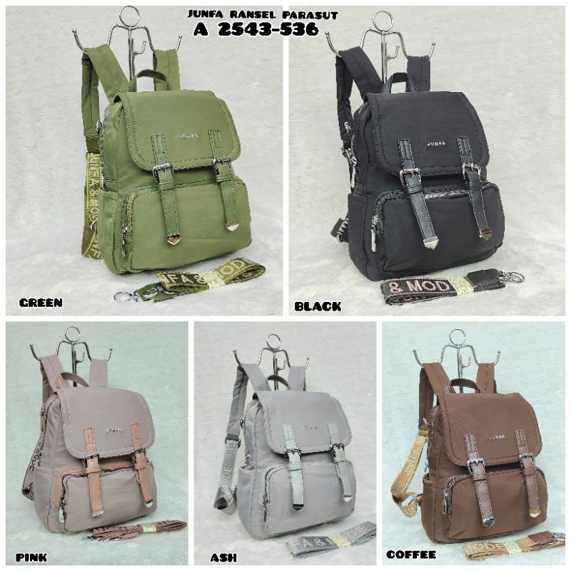 TAS RANSEL JUNFA MODE 2543-536 BAHAN PARASUT MULTIFUNGSI