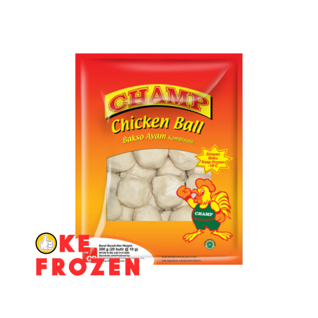 

CHAMP CHICKEN BALL 500GR ISI 50 / BASO AYAM BAKSO