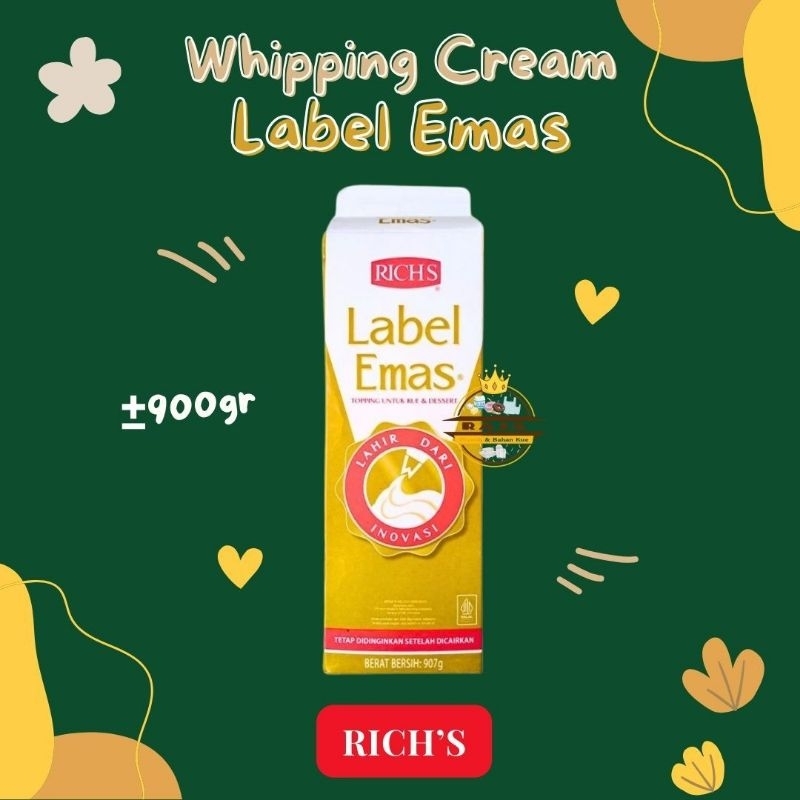

RICH'S Gold Label Whipping Cream 907gr - Instant Only
