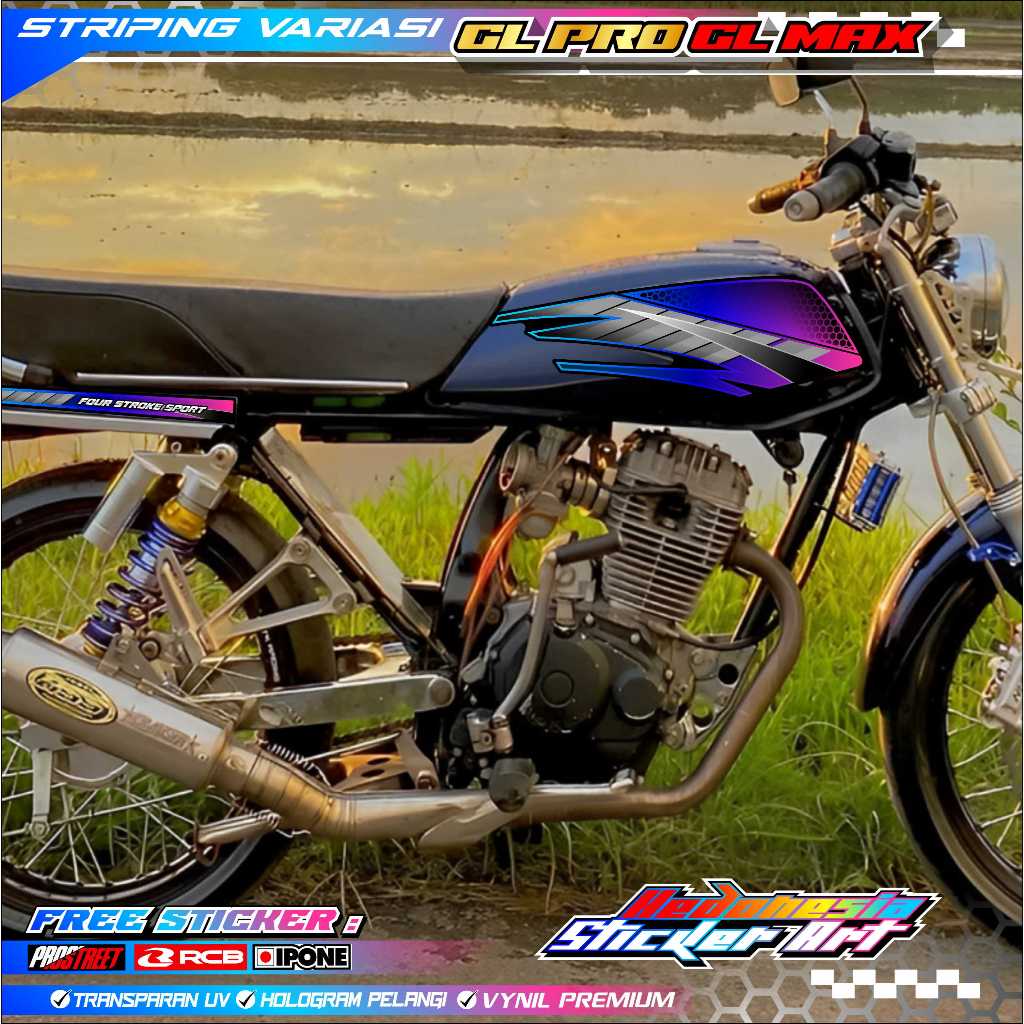 STRIPING VARIASI HONDA GL PRO GL MAX / STICKER LIST VARIASI MOTOR GL PRO GL MAX