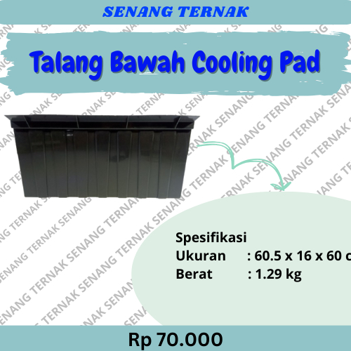 Talang bawah cooling pad pendingin kandang ayam hitam