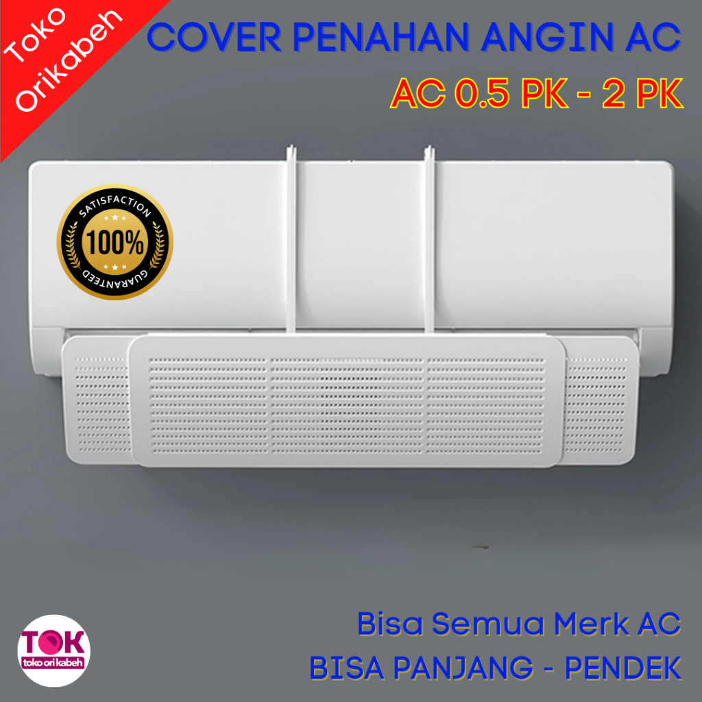 Cover Penahan Hembusan Angin Indoor AC Penghalang AC Kamar Rumah Kantor Talang AC Reflektor  0,5 PK 