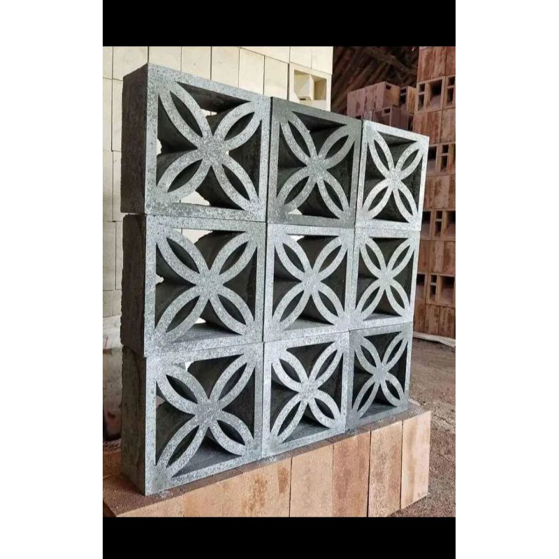 Roster beton/loster minimalis motif kaung hitam