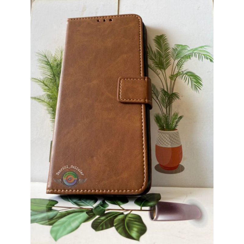 Case Flip Magnet Realme C2 C11 C12 C15 C17 C20 C21 C21Y C25 C30 Casing Dompet Flip Magnet Case Stand