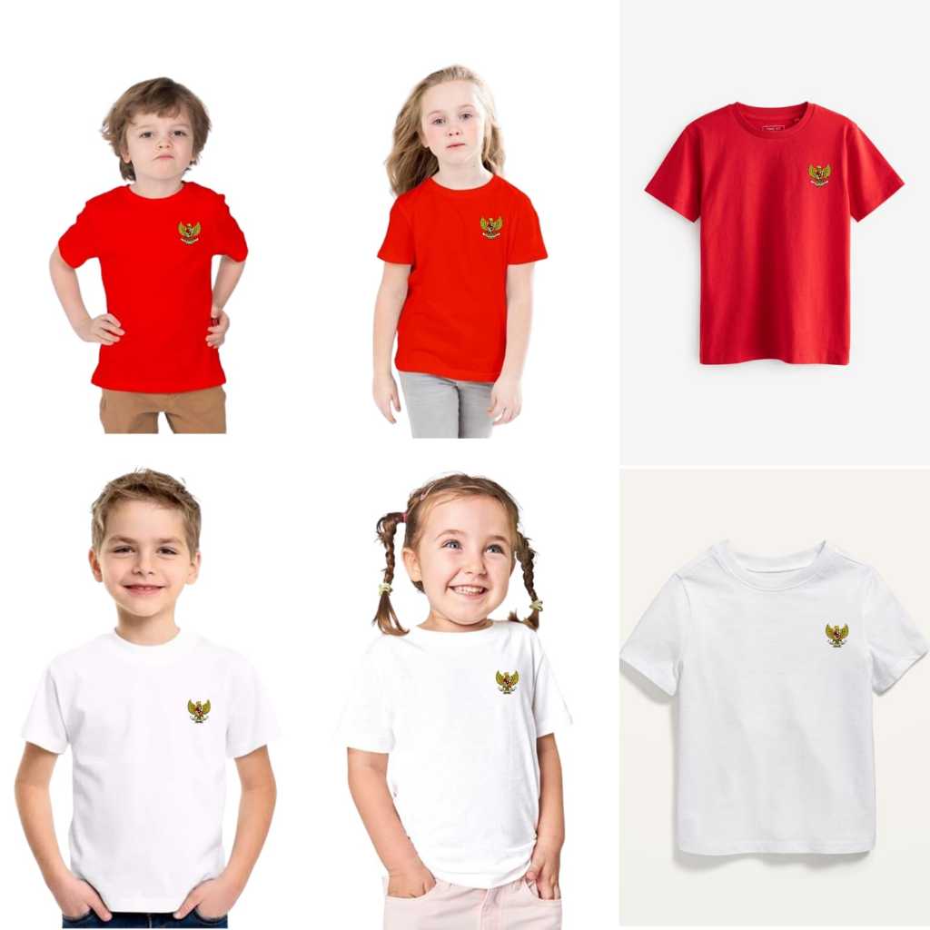 DC ATASAN KAOS GARUDA HUT RI 17 AGUSTUS ANAK LAKI LAKI DAN PEREMPUAN / KAOS GARUDA UNISEX ANAK ANAK 