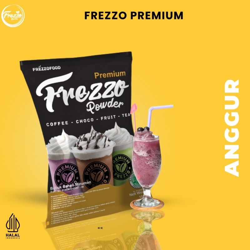 

Bubuk Minuman Rasa Grape Premium Frezzo 1kg/ Minuman Murah dan Enak Frezzo Premium
