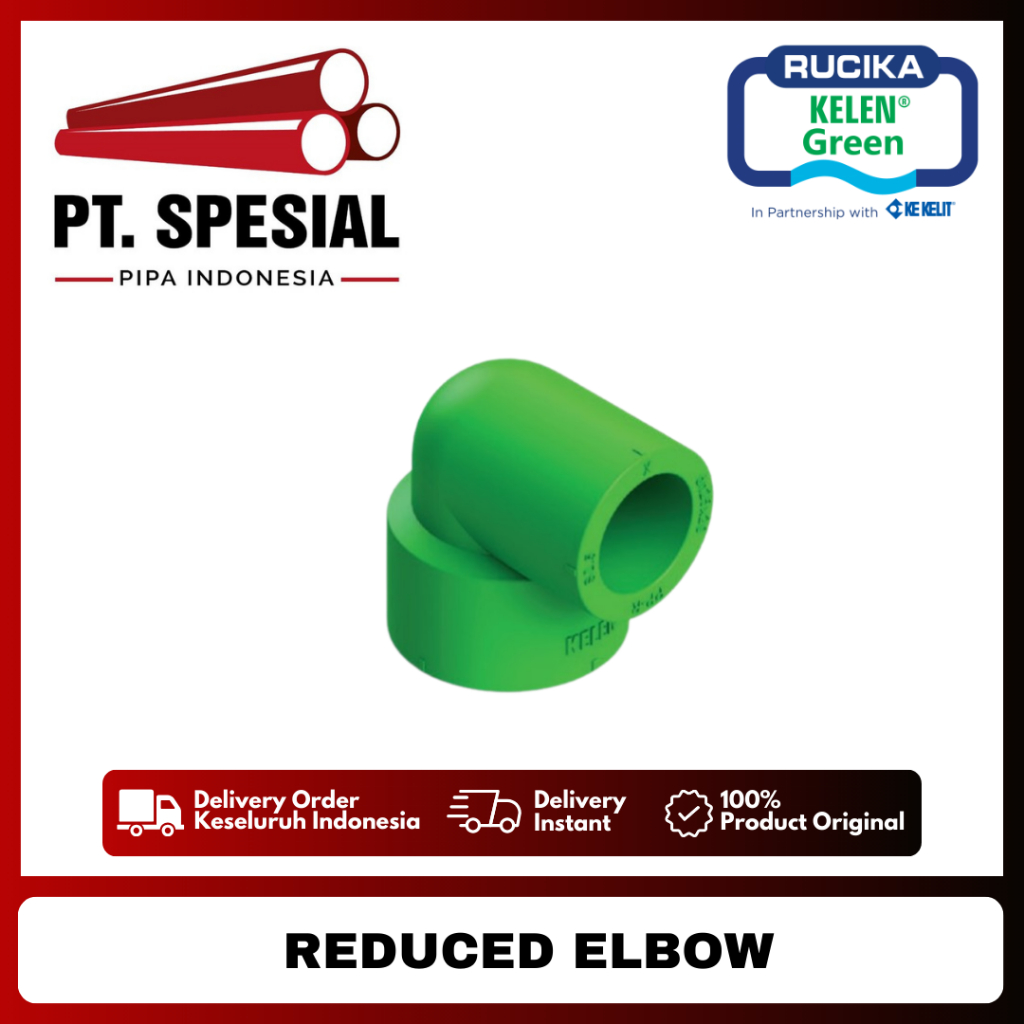 Vlok Elbow 32x20" PPR Rucika / Reducer Elbow PPR / Reduced Elbow PPR - 07