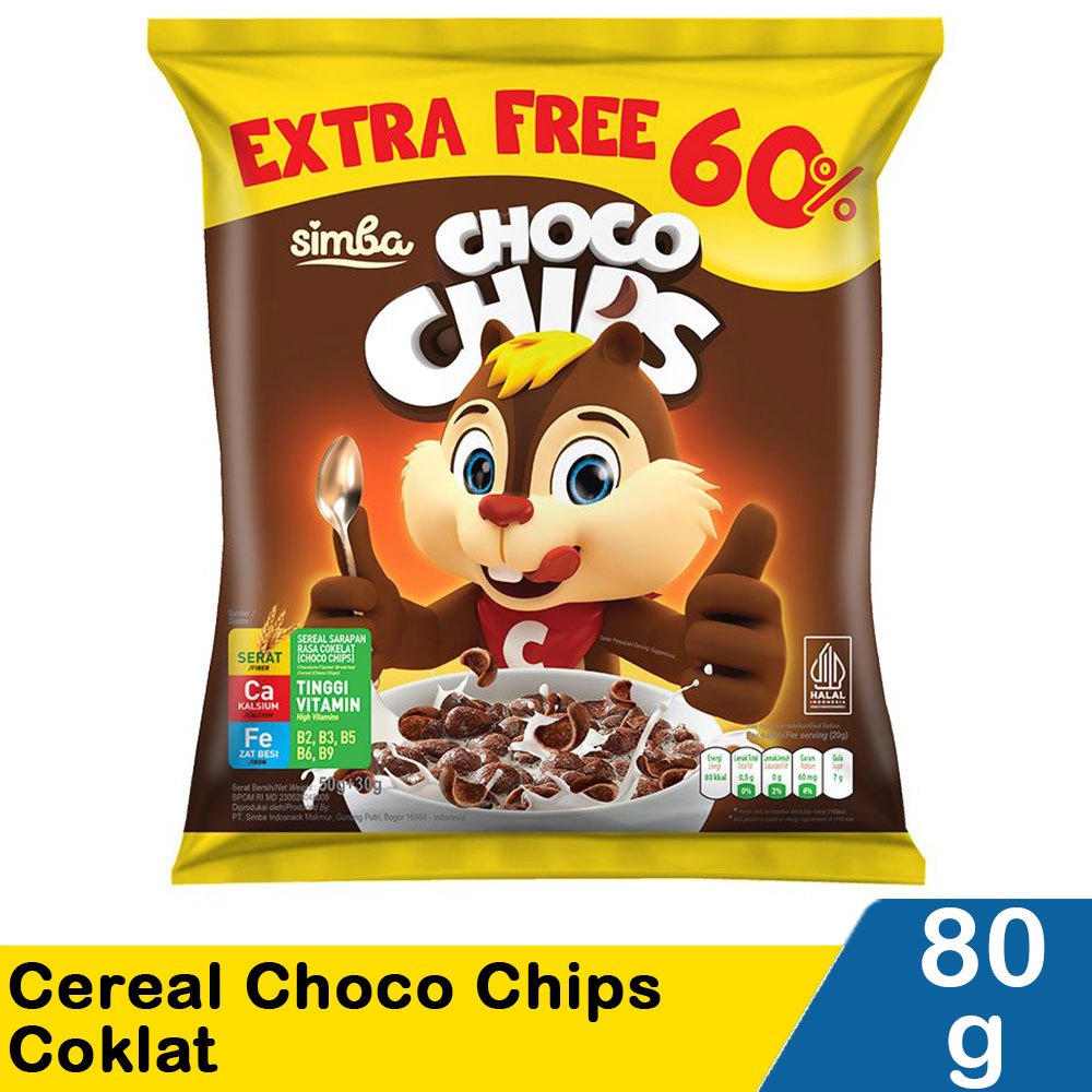 

simba cereal choco chip 80gr