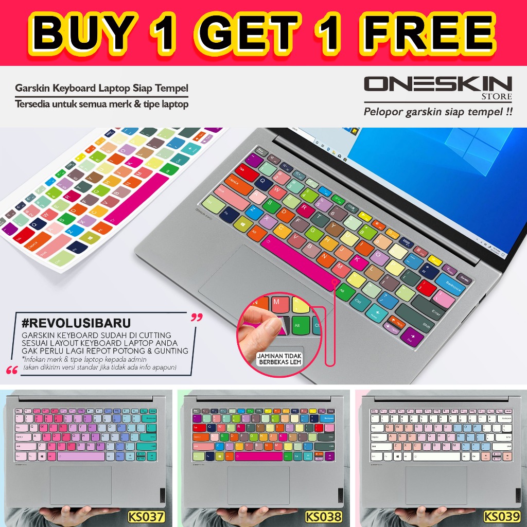 Garskin Stiker Sticker keyboard laptop Hp gambar custom katalog 38