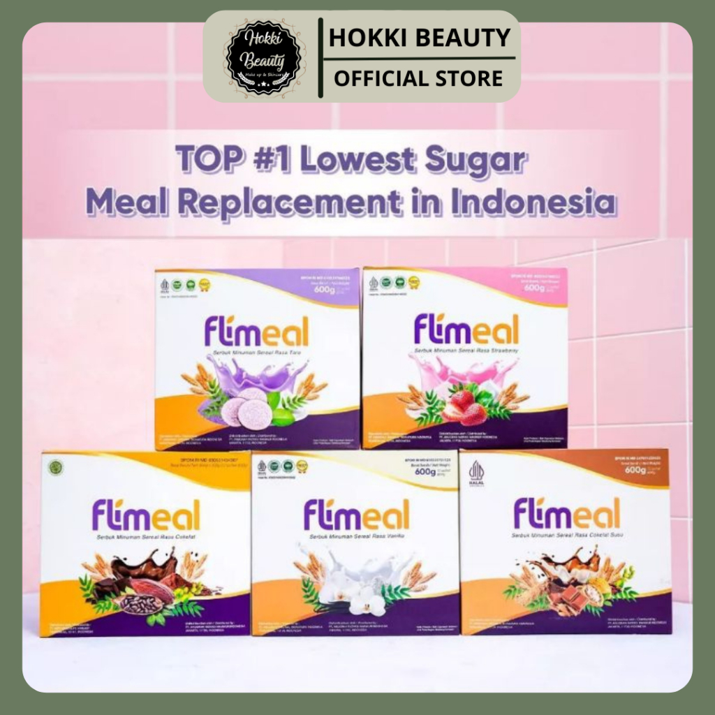 

Flimeal Meal Replacement (BELI 2 BOX FREE SHAKER) by Flimty - 1 Box (isi 12 sachet) - Stoberi & Vanilla & Taro & Coklat Vegan & Coklat Susu