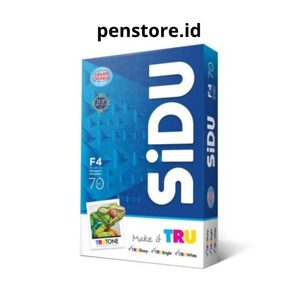 

(Rim = 500 Lembar)Kertas HVS SIDU F4 70 Gram Putih Folio - Kertas HVS Print Fotocopy Putih Tebal